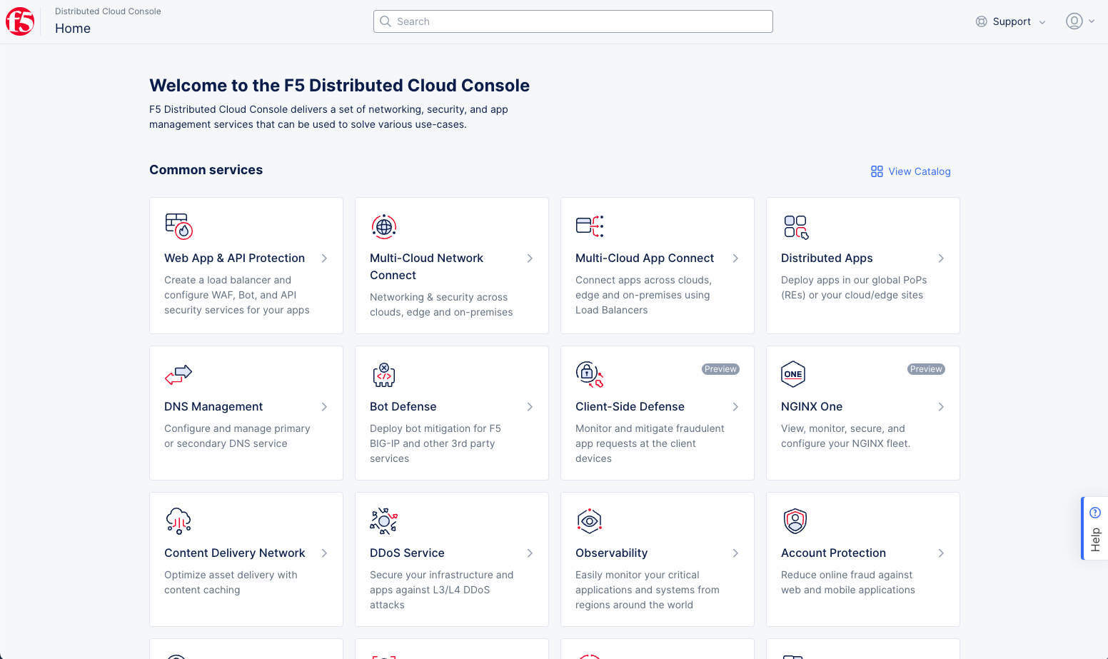 Figure: Home Page Common Workspaces